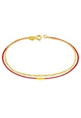 outstanding teensy-weensy yellow gold rope chain girls bracelet